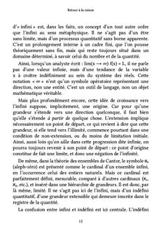 Retour à la raison