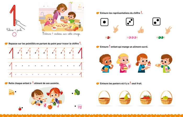 Mon cahier effaçable Montessori - Je trace les chiffres et je calcule