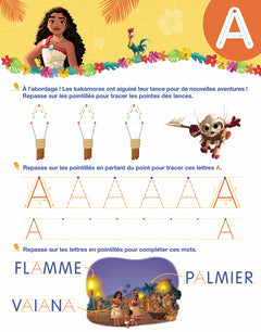 Vaiana 2 - Mon cahier effaçable - J'écris les lettres majuscules