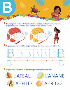 Vaiana 2 - Mon cahier effaçable - J'écris les lettres majuscules