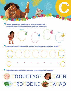 Vaiana 2 - Mon cahier effaçable - J'écris les lettres majuscules