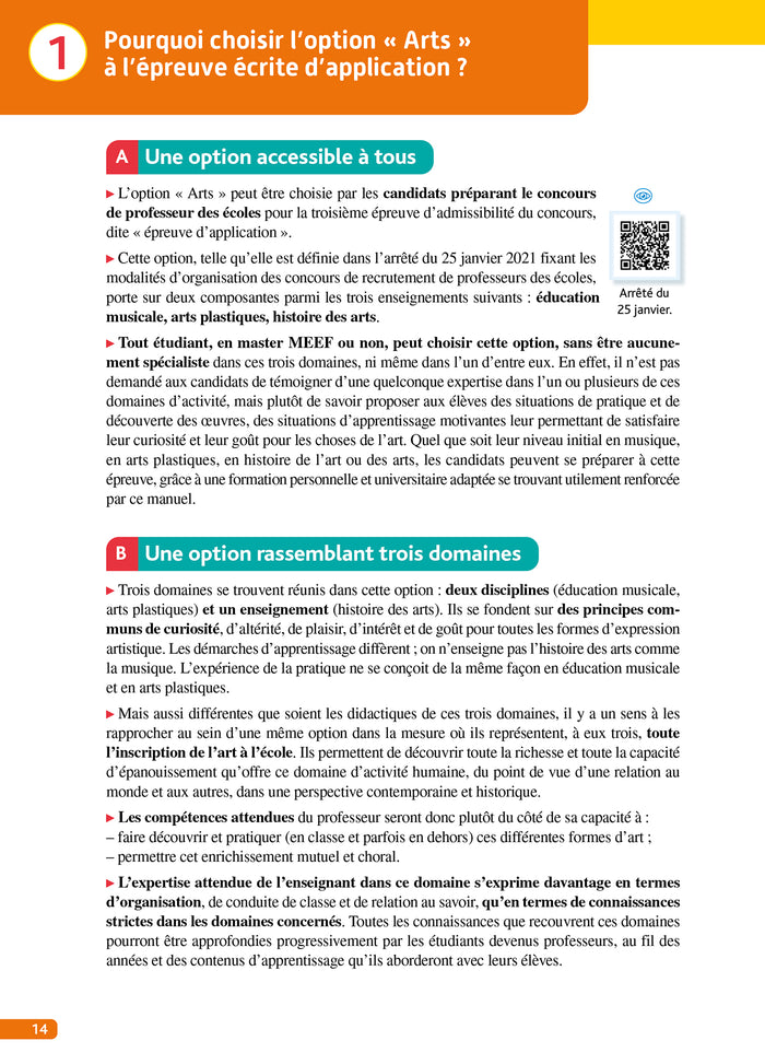 Objectif CRPE 2026-2027 - Arts