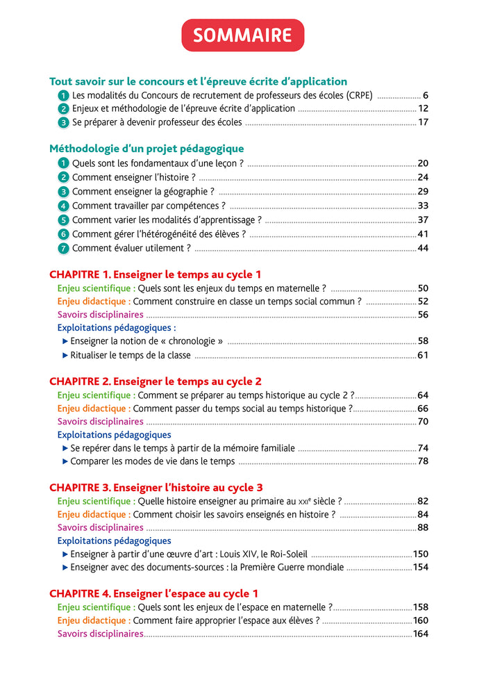 Objectif CRPE 2026-2027 - Histoire Géographie-EMC  - épreuve écrite d'admissibilité