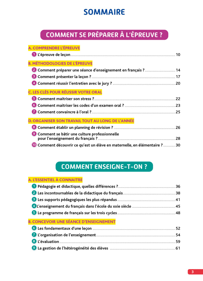 Objectif CRPE 2026-2027 - Français - La leçon - épreuve orale d'admission