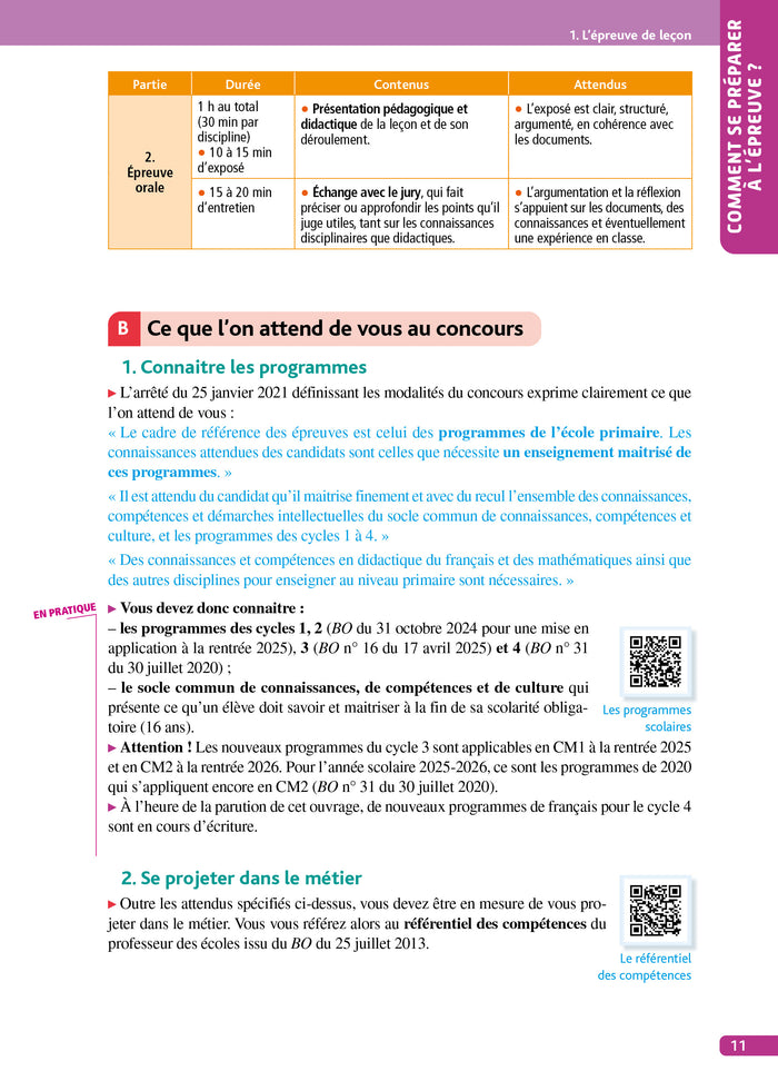 Objectif CRPE 2026-2027 - Français - La leçon - épreuve orale d'admission