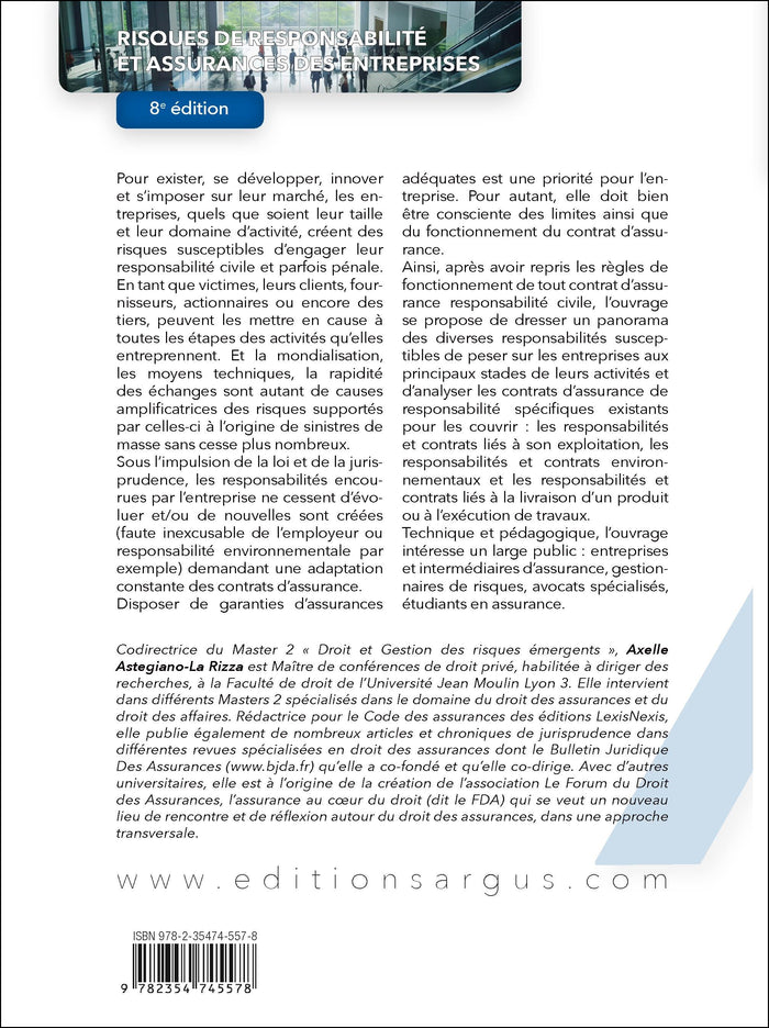 Risques de responsabilité et assurances des entreprises