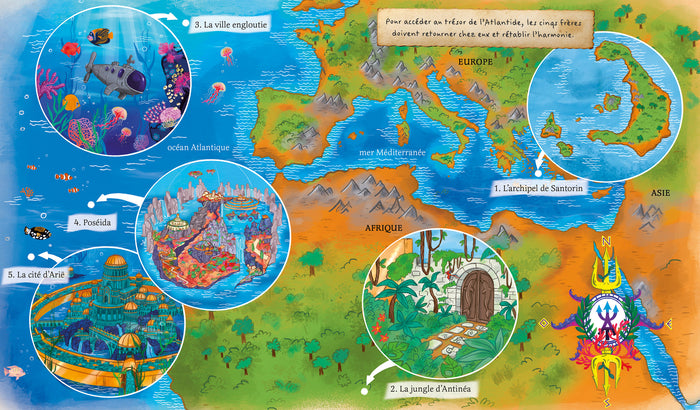 Le Trésor de l'Atlantide - 5 cartes et 130 énigmes