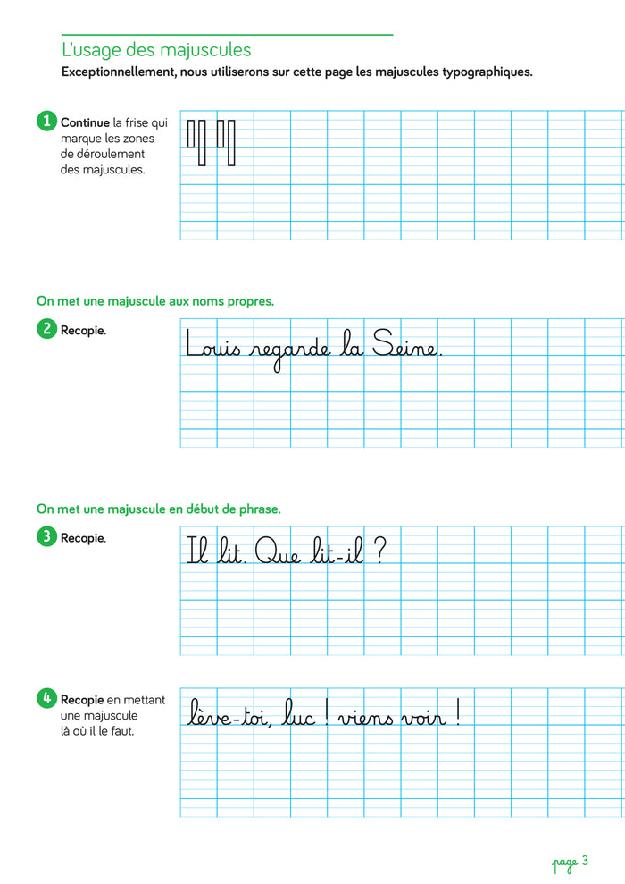 Les cahiers d'écriture CP-CE1 - Éd. 2025 - Cahier n° 3 Les majuscules