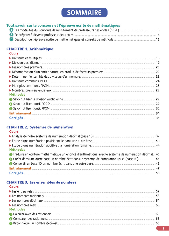 Objectif CRPE 2026-2027 - Maths - épreuve écrite d'admissibilité M2/L3