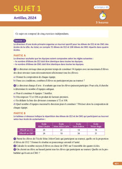 Objectif CRPE 2026-2027 - Maths - épreuve écrite d'admissibilité M2/L3