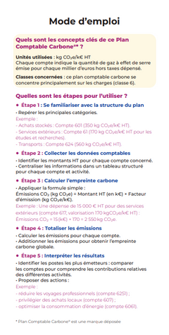 Plan comptable carbone 2025-2026