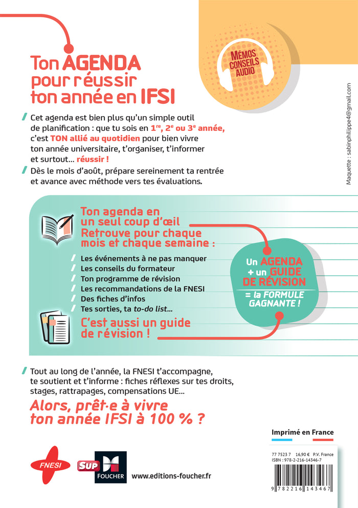 Agenda de l'étudiant Infirmier - DEI - 2025-2026