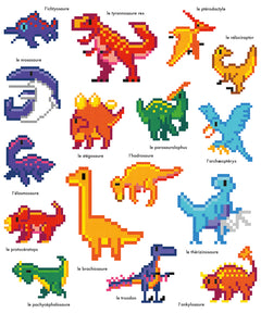Colos pixels et stickers - dinos et compagnie