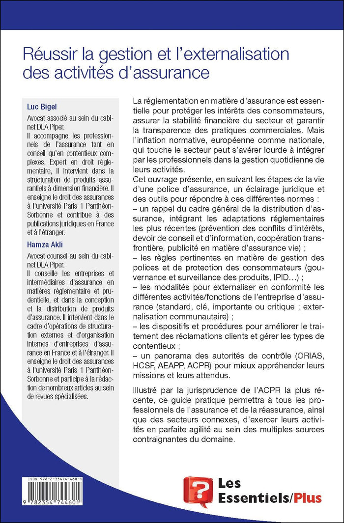 Réussir la gestion et l'externalisation des activités d'assurance