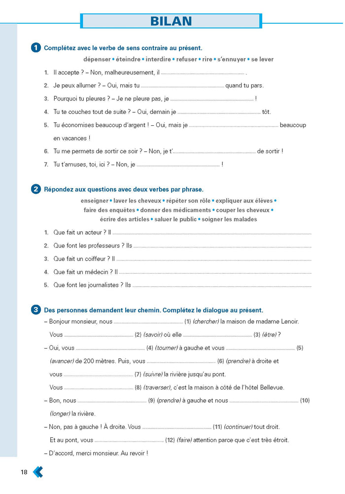 En contexte : exercices de grammaire A2