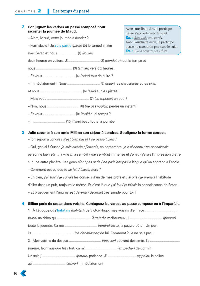 En contexte - exercices de grammaire