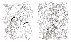 Coloriages - Sorcières et créatures féériques