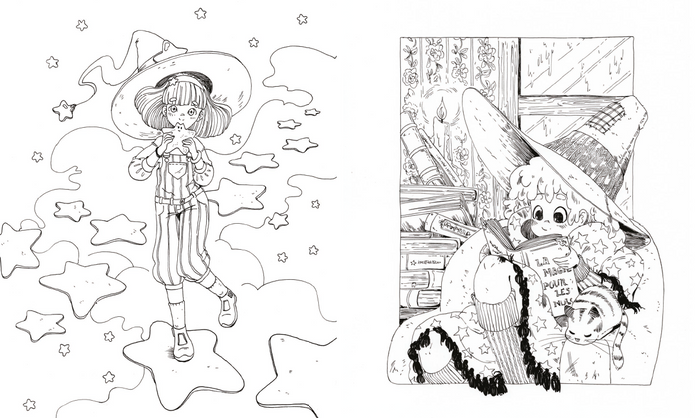 Coloriages - Sorcières et créatures féériques