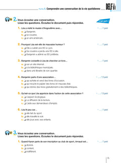 DELF tout public - Nouveau format d'épreuves (B1)
