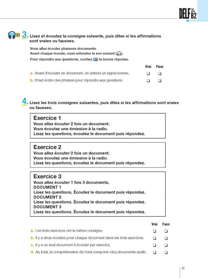 DELF tout public - Nouveau format d'épreuves (B2)