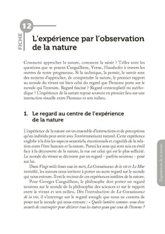 Expériences de la nature