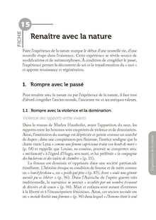 Expériences de la nature