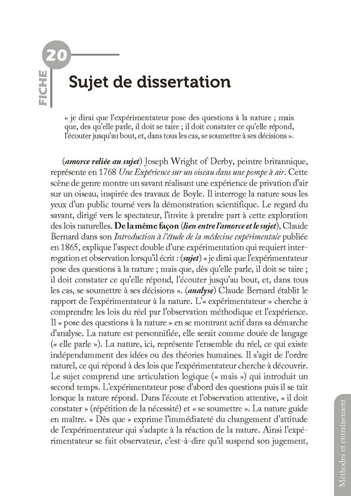 Expériences de la nature