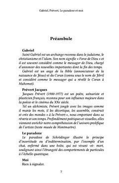 Gabriel, Prévert, Le paradoxe et moi
