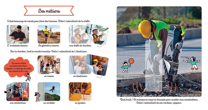 Mon imagier autocollants - Le chantier