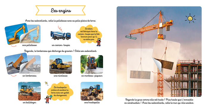 Mon imagier autocollants - Le chantier