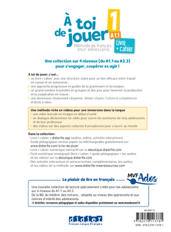 À toi de jouer 1 - Niv. A1.1