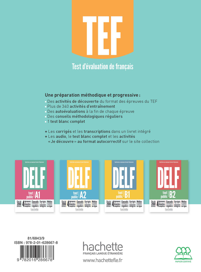 TEF test d'évaluation de français - Livre d'entraînement