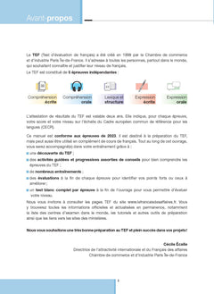 TEF test d'évaluation de français - Livre d'entraînement