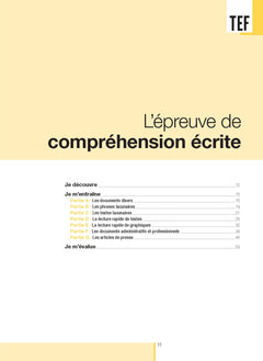 TEF test d'évaluation de français - Livre d'entraînement
