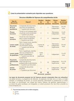TEF test d'évaluation de français - Livre d'entraînement
