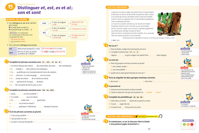 Chouette je m'entraîne - Dictées 6e