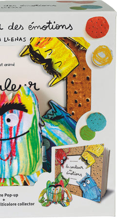 COFFRET Couleurs des émotions. Pop-up et peluche multicolore