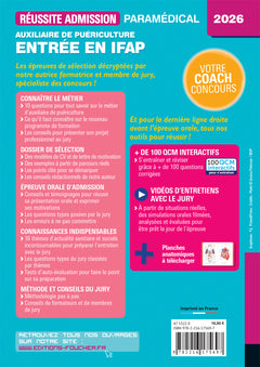 Réussite admission Entrée en IFAP - Auxiliaire de puériculture 2026