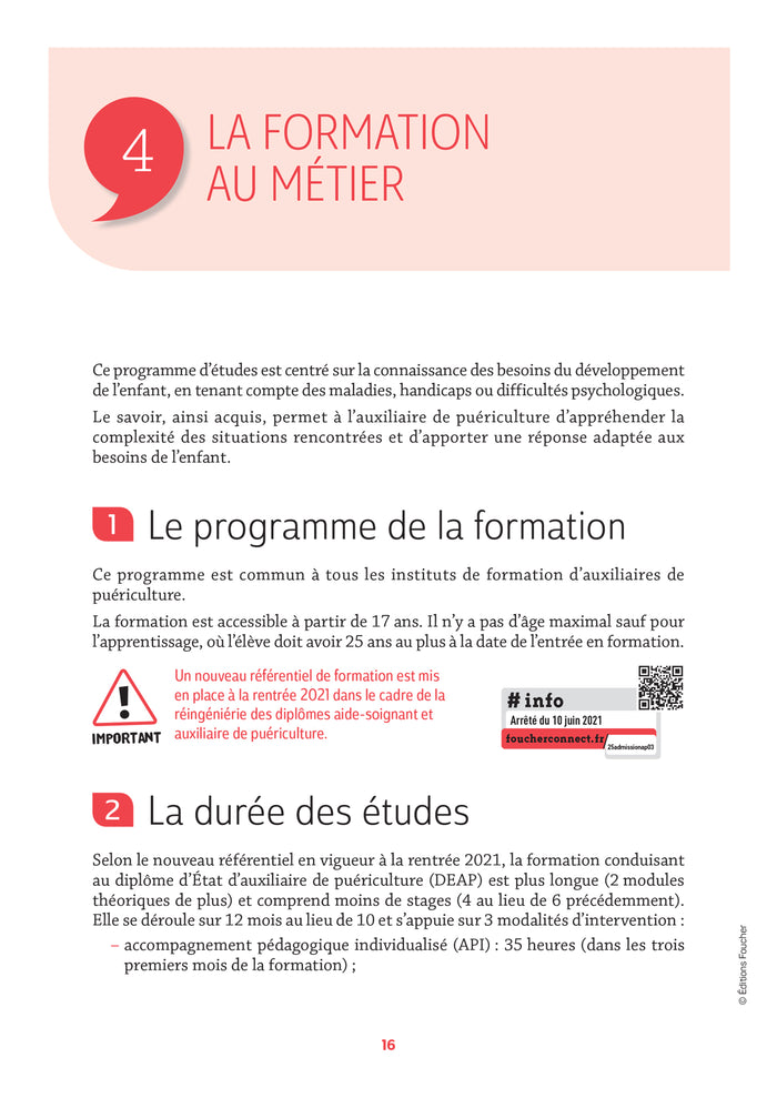 Réussite admission Entrée en IFAP - Auxiliaire de puériculture 2026