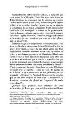 Voyage en pays du bénédicité
