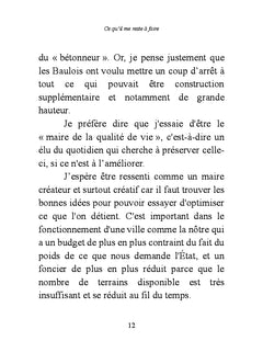 Ce qu'il me reste à faire