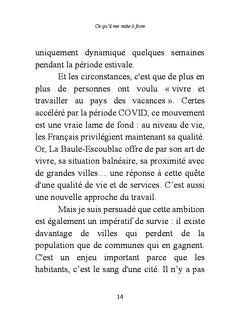 Ce qu'il me reste à faire