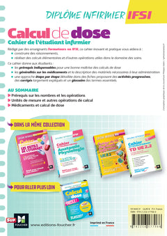 Cahier de l'étudiant Infirmier - Calcul de doses