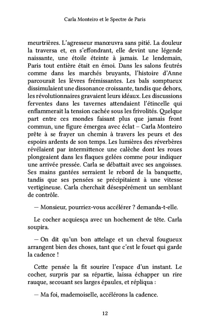 Carla Monteiro et le Spectre de Paris