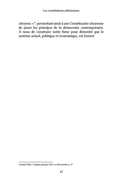 Les constitutions athéniennes