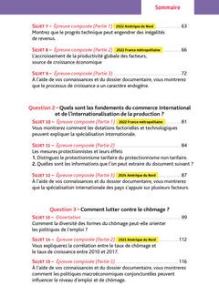 Annales Objectif Bac 2026 - Spécialité SES Tle