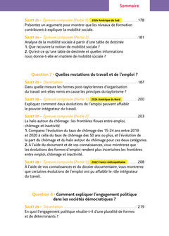 Annales Objectif Bac 2026 - Spécialité SES Tle