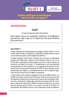 Annales Objectif Bac 2026 - Spécialité SES Tle