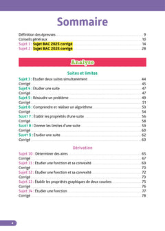 Annales Objectif Bac 2026 - Spécialité Maths Tle