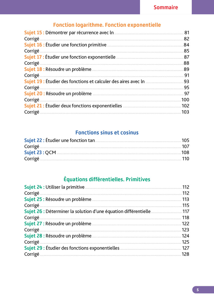 Annales Objectif Bac 2026 - Spécialité Maths Tle